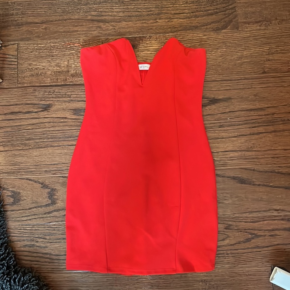 Red Mini Dress - Picture 3 of 4